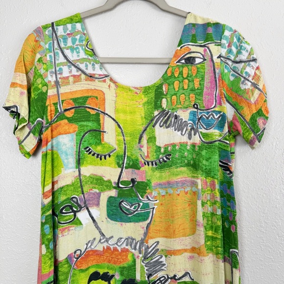 Jams World Hattie dress Face print art drop waist S - Picture 6 of 10